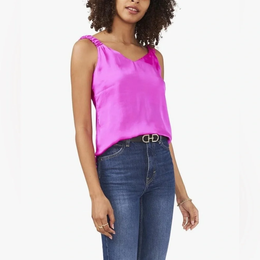 Vince Camuto Fuscia Satin tank - medium - Picture 3 of 5